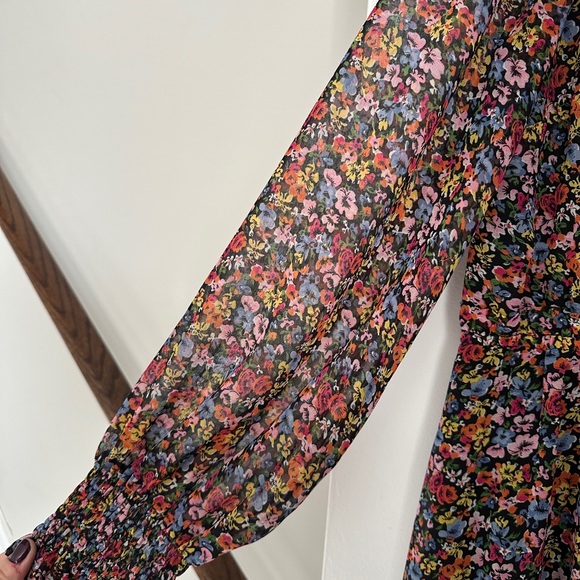 Long Tall Sally Multicolor Floral Long Sleeve Dress - Picture 4 of 6